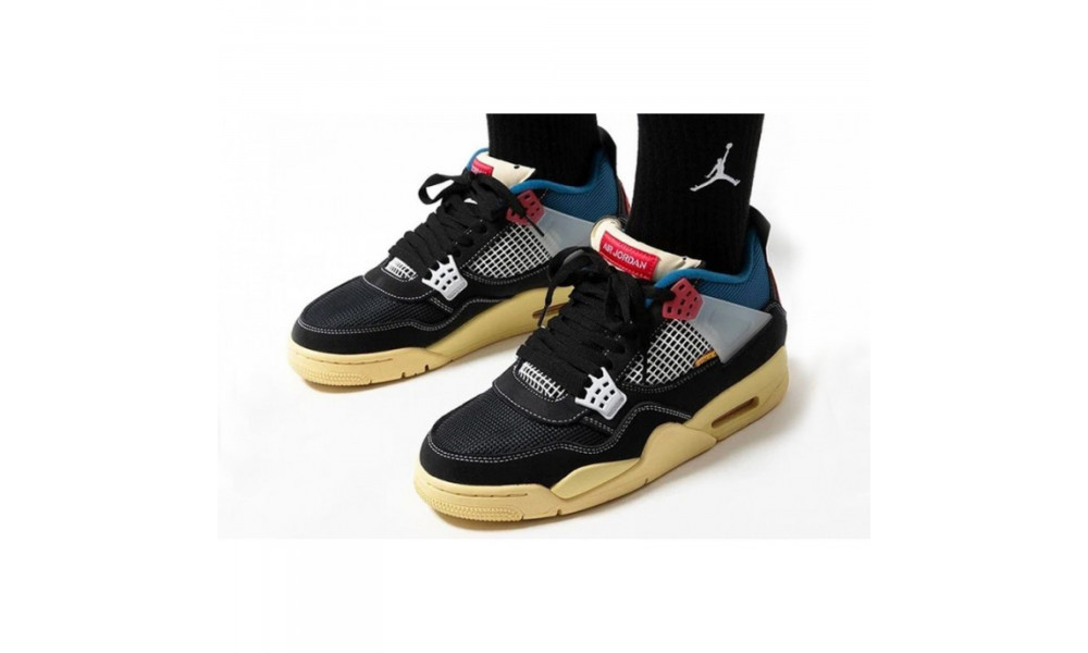 Nike Air Jordan 4 Retro X Union La Off noir